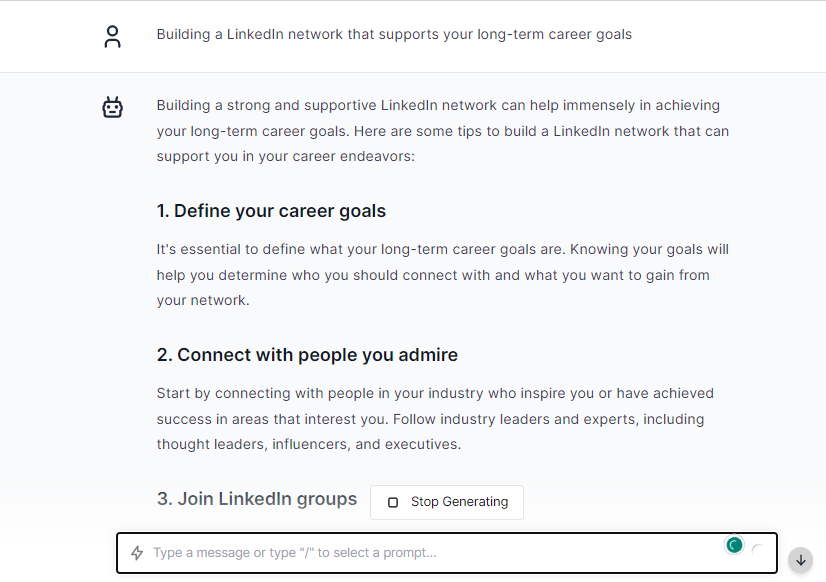 Building a LinkedIn Network - ChatGPT Prompts For Linkedin