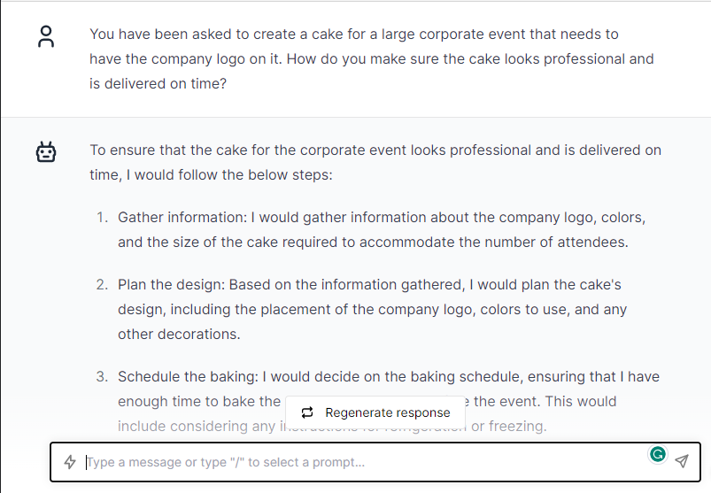 Cake For Large Corporates - ChatGPT Prompts for Bakers