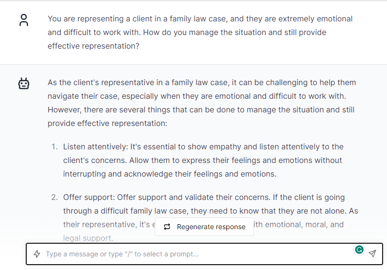 Family Law Case - ChatGPT Prompts for Lawyers