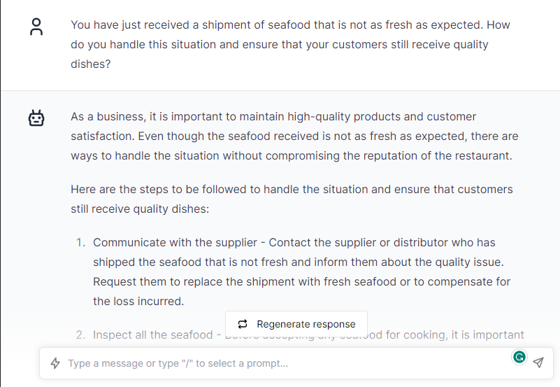 Handle Quality - ChatGPT Prompts for Chefs