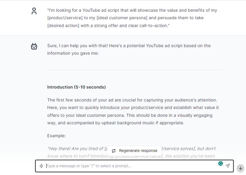 Youtube Ads Focus Call-to-Action - ChatGPT Prompts For Youtube Ads