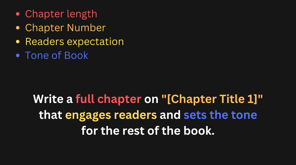 ChatGpt Prompts for Book Writing