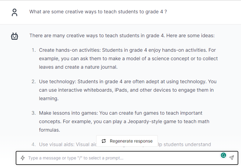 Creative Ways to Teach Students- ChatGPT Prompts for Teachers