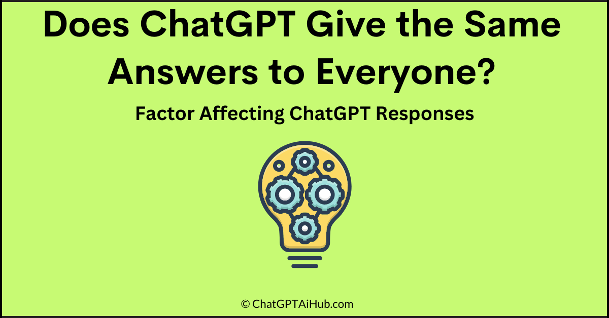 Does ChatGPT Give the Same Answers to Everyone