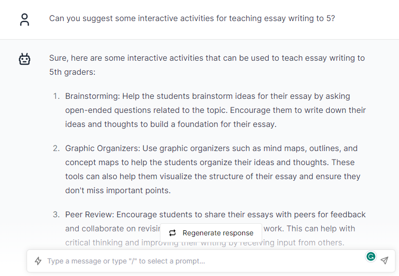 Interactive Activities - ChatGPT Prompts for Teachers