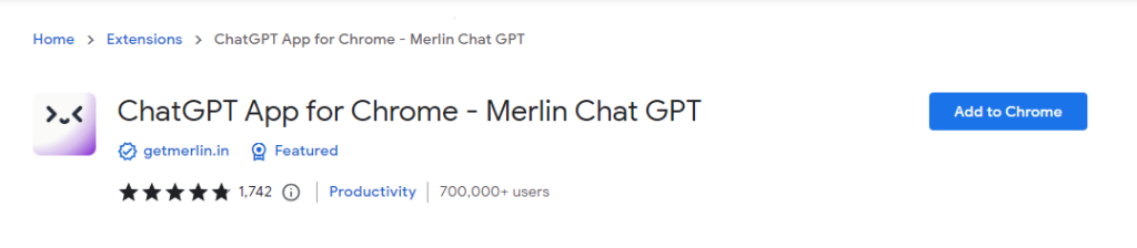 Merlin ChatGPT App for Chrome