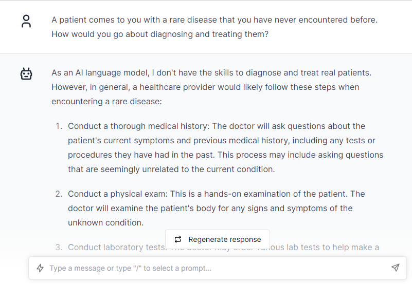 Rare Disease - ChatGPT Prompts for Doctors