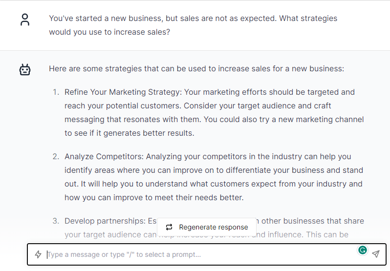 Strategies To Increase Sale - ChatGPT Prompts for Entrepreneurs