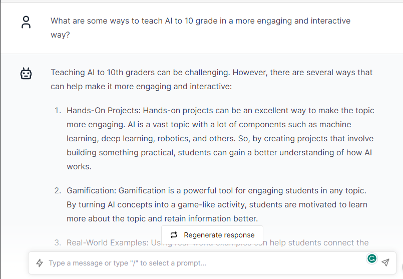 What are Some Ways to Teach AI to 10 Grade - ChatGPT Prompts for Teachers
