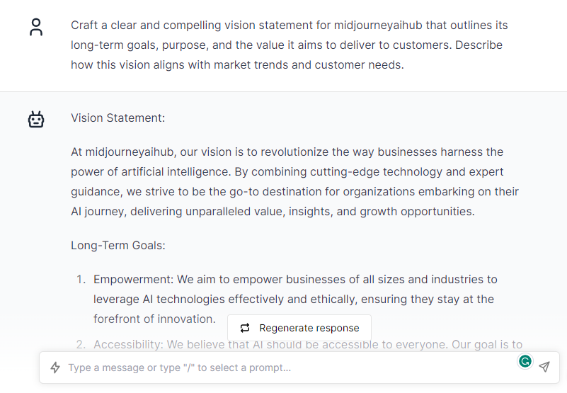 Craft a Clear and Compelling Vision Statement - ChatGPT Prompts