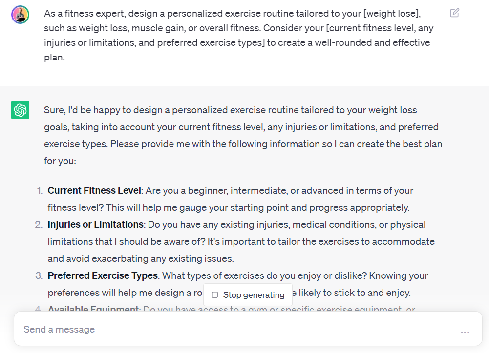 Exercising