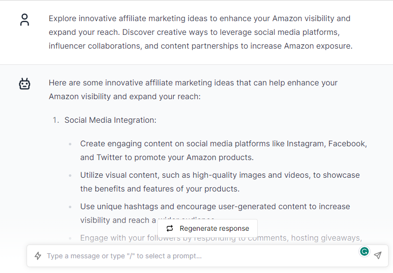 Explore Innovative Affiliate Marketing Ideas - Chatgpt Prompts for Affiliate Marketing