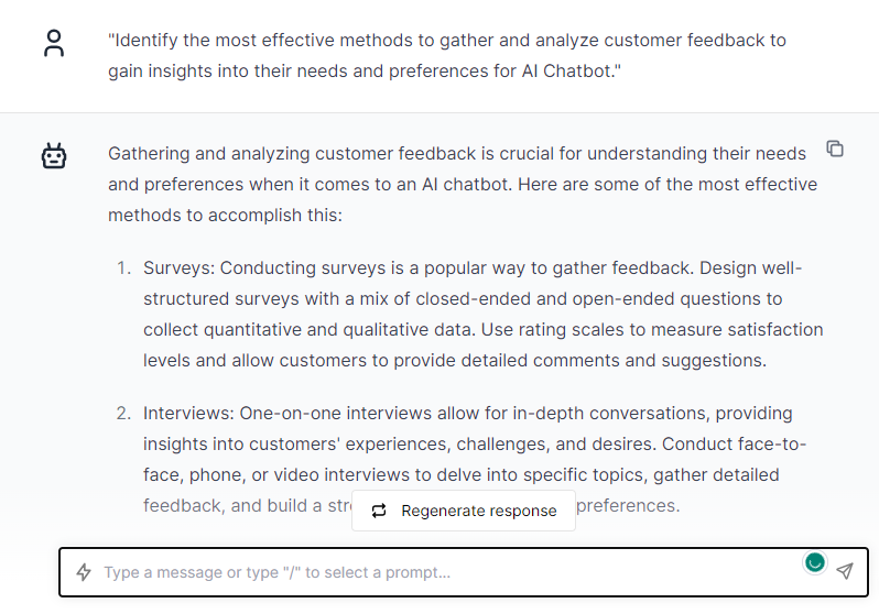 Identify the Most Effective Methods to Gather and Analyze Customer Feedback - ChatGPT Prompts Understand Customer Needs and Preferences