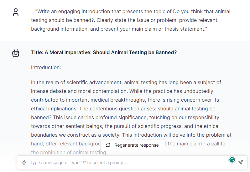 Introduction - ChatGPT Prompts for Argumentative Writing