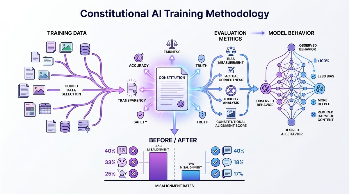 Constitutional AI training methodology diagram