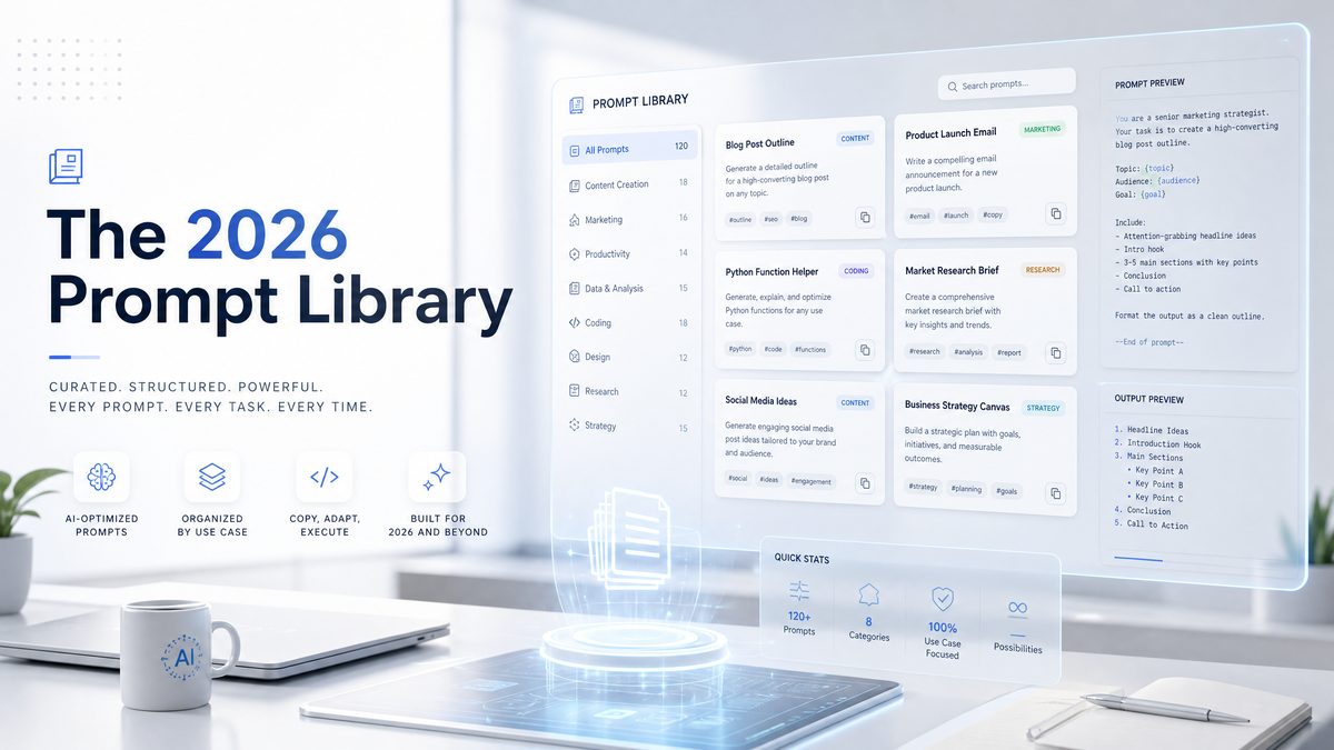 The 2026 Prompt Library Header