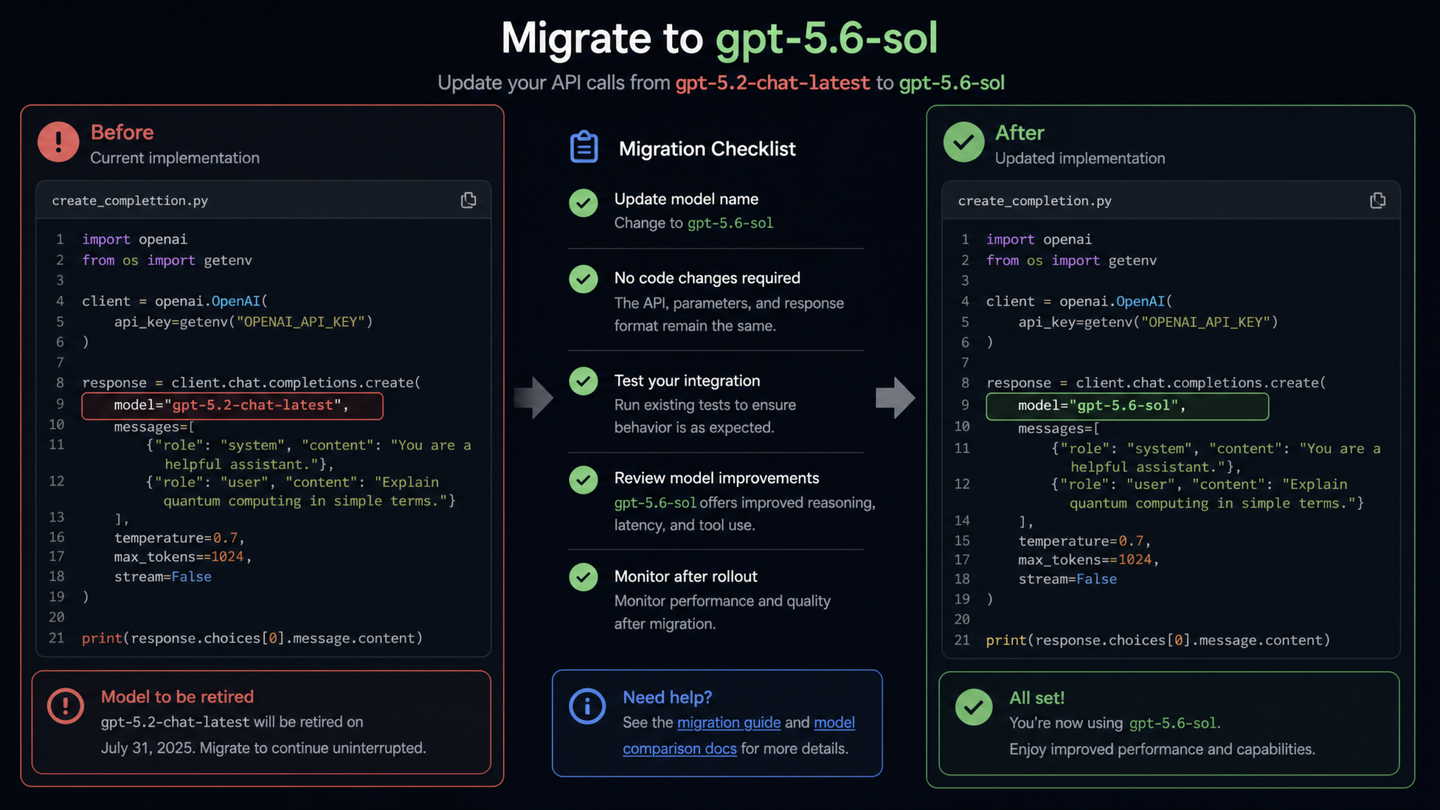 OpenAI Retires GPT-5.2 and GPT-5.3 on August 10: What Developers Need to Know About the Model Deprecation and Migration Path - Section 2
